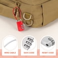 thumbnail image 3 of Uxcell Luggage Travel Lock, Digit Cable Combination Lock Width Body with Long Cable Silver 12", 3 of 7