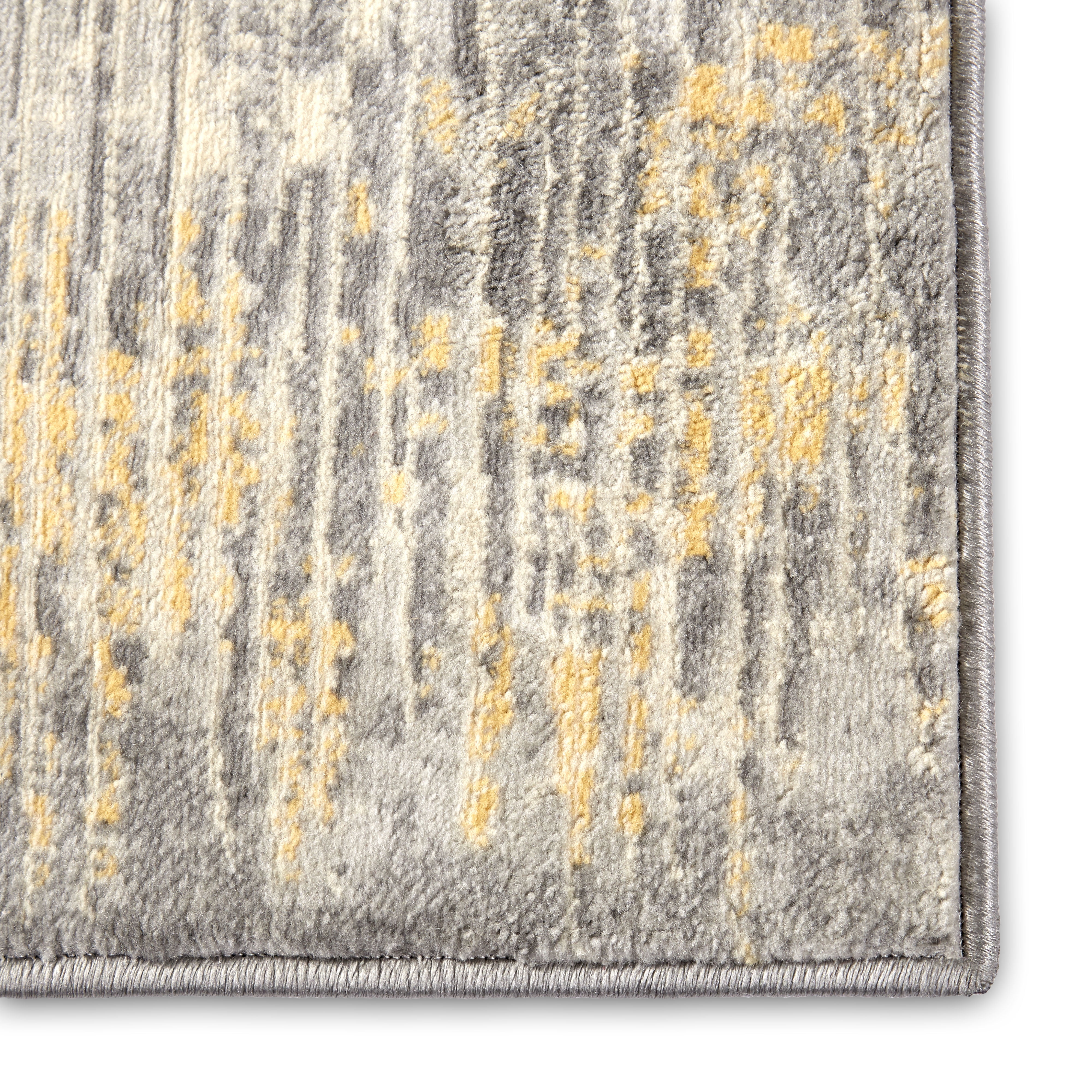 Home Dynamix Melrose Lorenzo Modern Abstract Area Rug, Grey/Yellow, 5'2"x7'2"