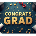 thumbnail image 4 of Graduation Party Supplies Congrats Grad Banner Backdrop Background with Balloons and Confetti Decorations for Graduation Ceremony Celebration Classroom Event, 4 of 4