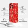 thumbnail image 2 of Christmas Red Print Phone Case for iPhone 13 Pro 6.1", with Aesthetics Pattern Design Soft TPU Silicone Xmas Cases, Shockproof Bumper Protector Camera Girls Women Cover, Snowflake, 2 of 5