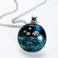 thumbnail image 2 of Starry Plants Stunning Glass Circular Pendant Necklace - Women's Jewelry, 2 of 5