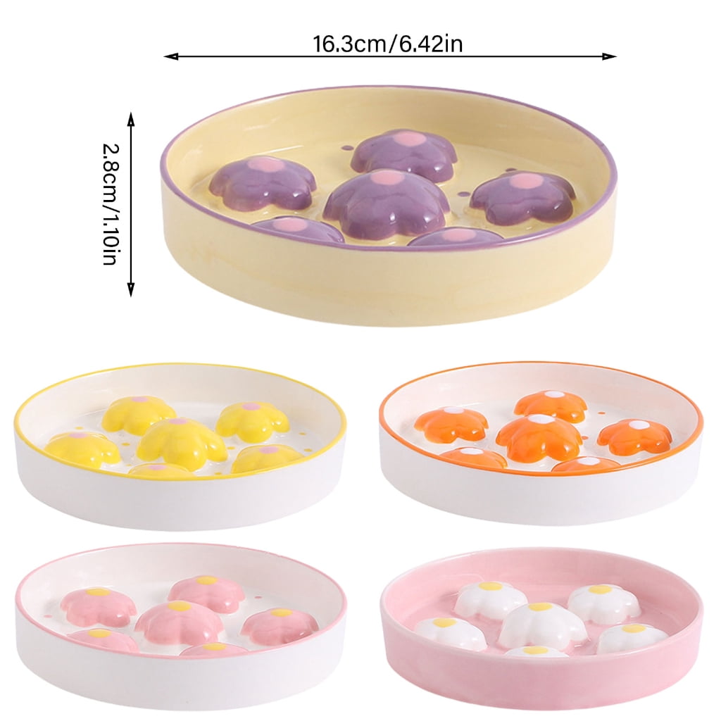 Lovely Hand Painted Feeder Bowl Slows Down Feeding Dish Pet Dog Bowl Ceramic Bowl