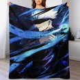 thumbnail image 5 of Jujutsu Blanket Kaisen Gojo Flannel Throw Blankets Soft Pile Cozy Plush Throw Blanket for All Seasons, 3D Printed Warm Blanket for Sofa Beds Home Decor, 5 of 10