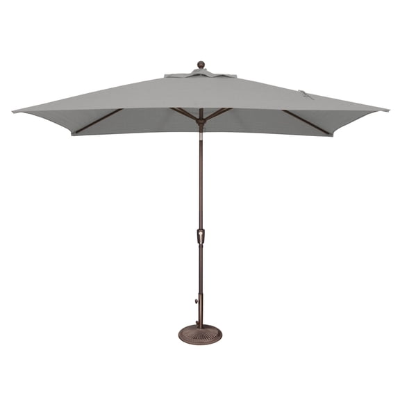 SimplyShade 10ft Outdoor Patio Rectangle Sunbrella Market Umbrella with Bronze Push Button Tilt,