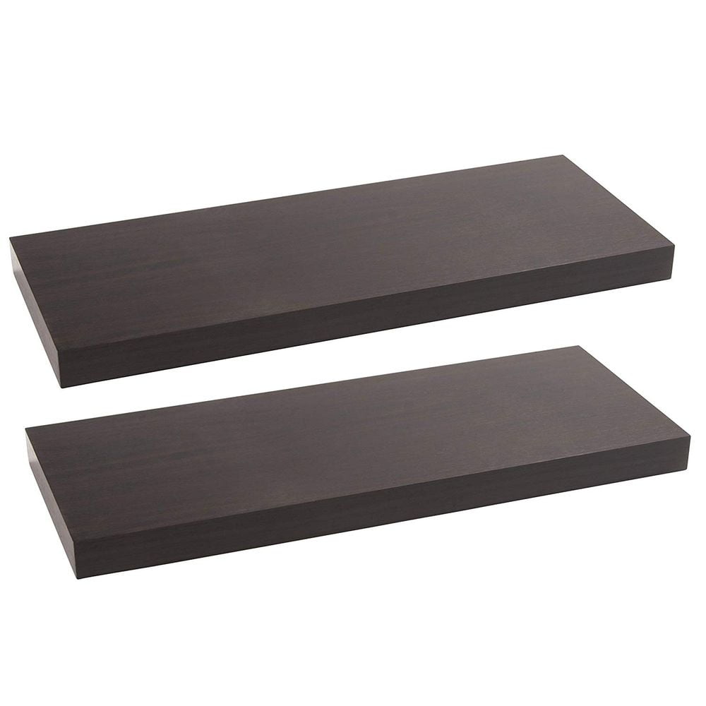 Floating Shelf 2 Pack Wall Shelves With Invisible Brackets