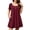 Burgundy, variant on ValueVibe Nightgowns for Women Crew Neck Sleepshirt Short Sleeve Sleepwear Henley Button House Dress with Pockets, Burgundy XL