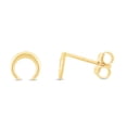 thumbnail image 2 of 14k Yellow Gold Crescent Moon Stud Earrings, 2 of 4