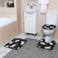 thumbnail image 6 of Shower Curtain and Rug Sets 4pcs Bathroom Sets Includes 12 Free Hooks 66" x 72" White Cats, 6 of 8