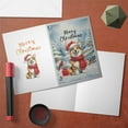 thumbnail image 3 of Merry Christmas Corgi Enjoys Woofmas Winter Xmas Holiday 5x7in Folded Greeting Card Welsh Corgi Dog Lover Gifts Idea Single Note Card with Envelope - 02022, 3 of 5