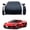 white and black, variant on Stretch Satin DustProof Protection Full Car Cover Compatible with C-orvette C8 Stingray Z51 Z06 E-Ray 2020-2025 (Black Red Strip)