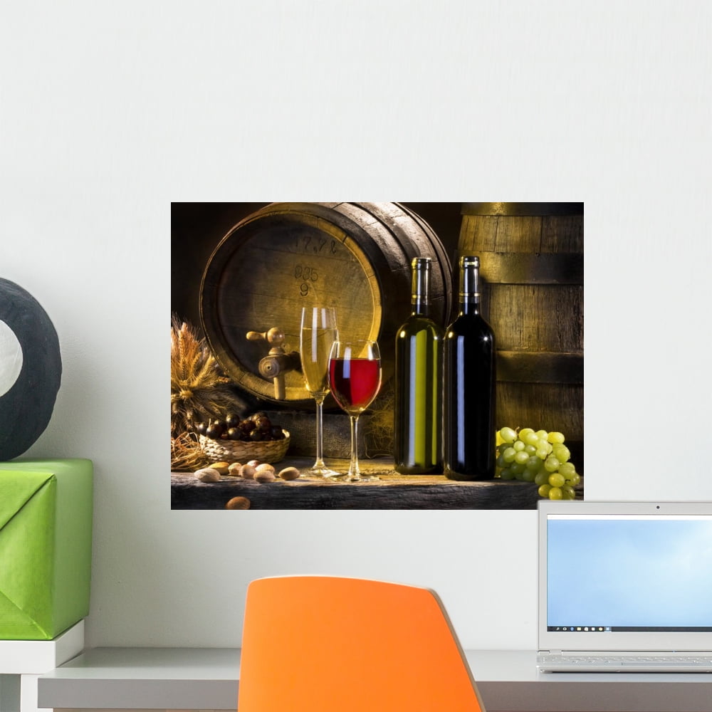 Still Life with Red Wall Mural by Wallmonkeys Peel and Stick Graphic ...
