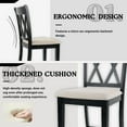 thumbnail image 4 of Dayalane Farmhouse Bar Stools Set of 2, 24" X Back Wood Upholstered Counter Height Barstools for Kitchen Island, Cafe&Bistro, Pub, Dining Room,, 4 of 7