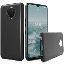 Case for Nokia G300 Hybrid Rubber Soft Silicone Gummy TPU Gel Candy Skin Flexible Skinny Ultra Slim Thin Protector Phone Cover for Nokia G300 by Xpm - Black