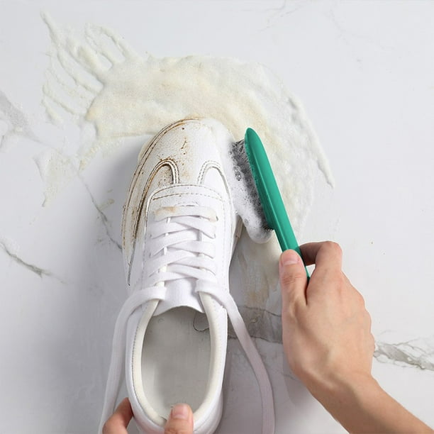 Fiudx Cepillo de Fregar, Herramienta de Limpieza de Plástico Verde, Diseño Ergonómico, Uso Versátil para Ropa, Zapatos, Alfombras y Tapicería, Cerdas Resistentes y Duraderas, Fácil de Sostener, Tamañ
