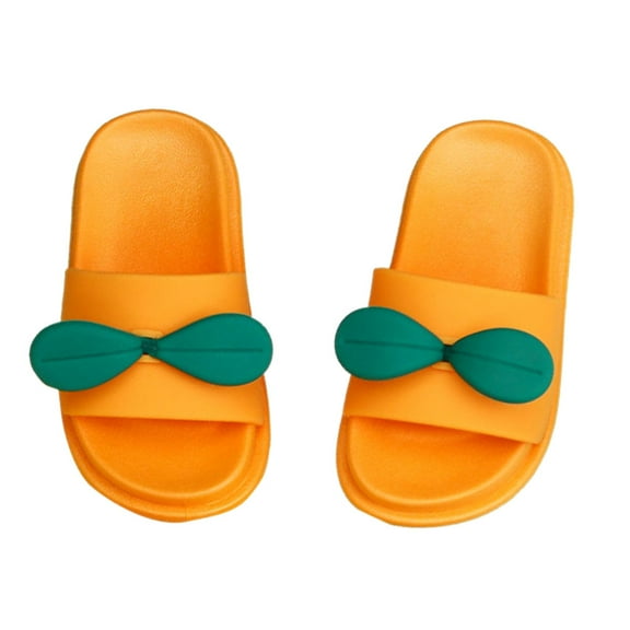 LABSERRON 1 Pair Skid Resistance Breathable PVC Slippers for Kids Comfortable Design Indoor Use Orange