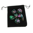 thumbnail image 1 of Dados acrílicos novedosos D8, juego de fiesta portátil, dados poliédricos D4, color verde E, 1 of 8