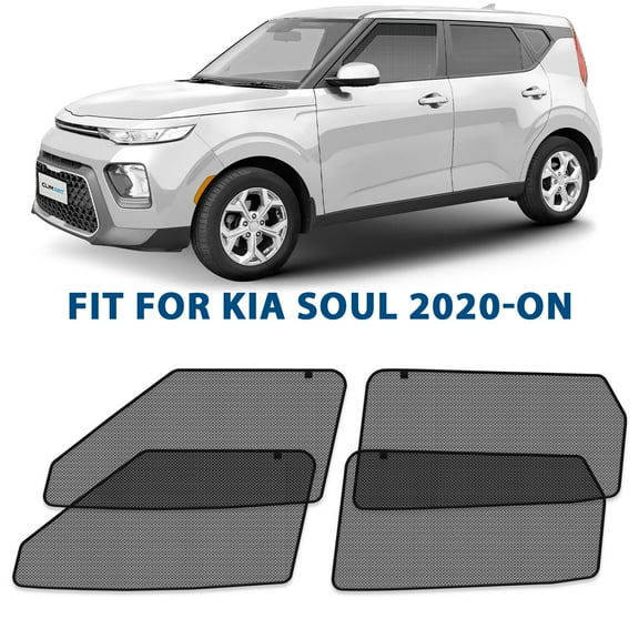 CLIM ART Magnetic Car Window Shades for Kia Soul 2020-2026 – Custom-Fit Sun Blocker Curtains, Side Window Covers, Essential Car Accessories for Camping, Baby, and Privacy Protection - MS0229