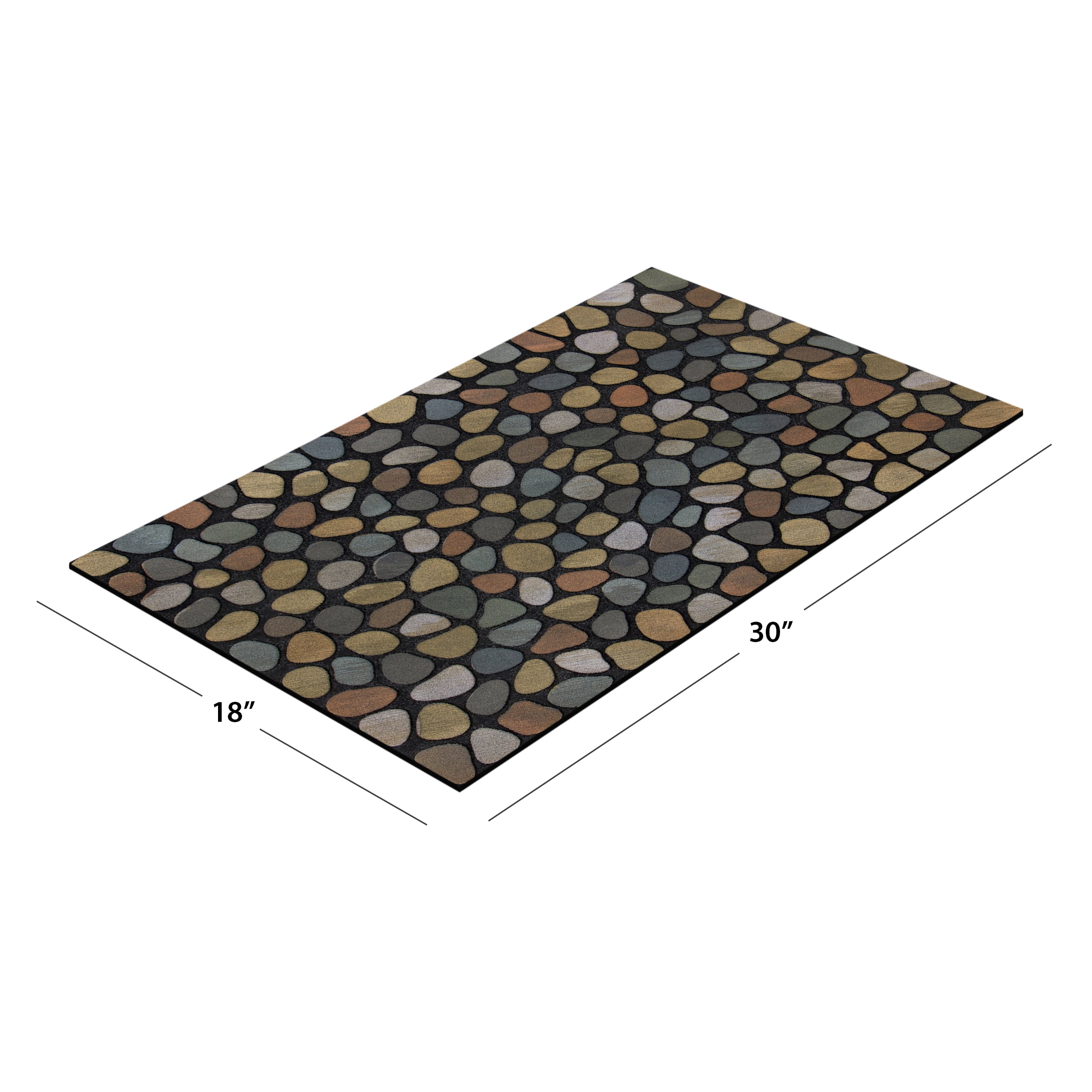 Mainstays Masterpiece Graphic Pebbles Outdoor Doormat, Multicolor, 18" x 30"