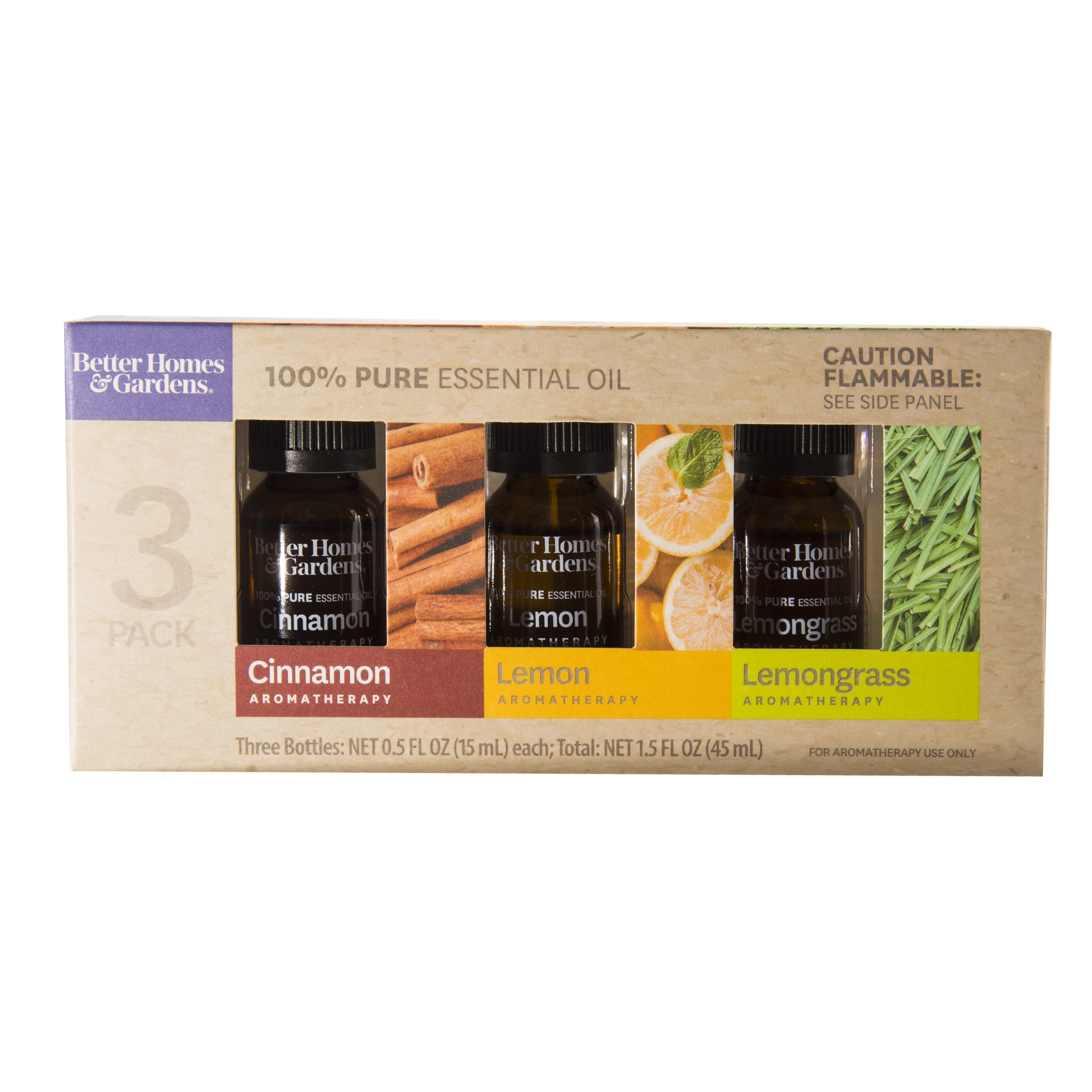 Better Homes & Gardens 15 mL 3 Pack 100 Pure Essential Oil Set