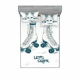 thumbnail image 2 of Ambesonne Vintage Fitted Sheet & Pillow Sham Set, Retro Roller Skates, Twin, Teal White, 2 of 3