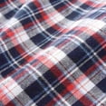 thumbnail image 6 of Bienzoe Boy's Flannel Button Down Long Sleeve Plaid Shirt Red 7/8, 6 of 9