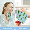 thumbnail image 4 of GZHJMY Christmas Crocodile Pattern Wash Cloths 2 Pcs Small Cotton Wash Towels for Kitchen Bathroom, 4 of 5