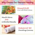 thumbnail image 5 of YALKIN 3 Pack Lotus Flowers 5D Diamond Painting Kits for Adults Kids Beginners DIY Full Round Drill Paint by Diamonds Kits for Home Wall Decor 11.8x15.7in, 5 of 7