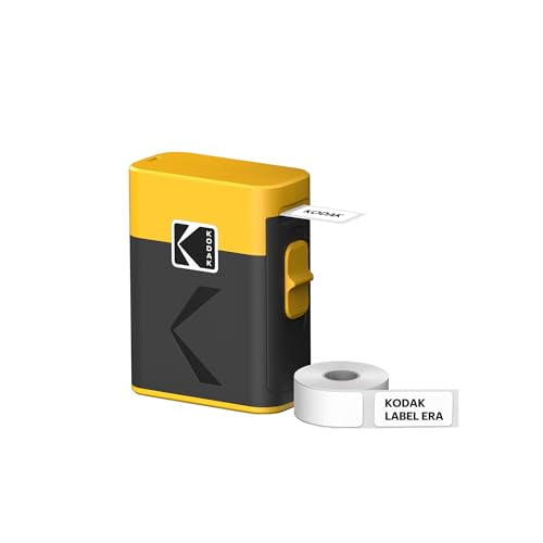Impresora de etiquetas KODAK Label ERA, amarilla (con 1 rollo de etiquetas adhesivas)