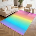 thumbnail image 4 of Rainbow Ombre Gradient Area Rug, Colorful Fade Modern Indoor Carpet, Washable Non Slip Low Pile Soft Thin Rug for Living Room Bedroom Home Decor Mat 2x3ft, 4 of 7