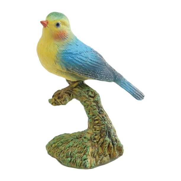 Figuras de pájaros en miniatura de PVC, animales de simulación, juguetes artísticos pintados a mano para casa de muñecas. Estilo B