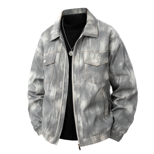 Yusimy Men's Slim Fit Double Breasted Woolen Overcoat Mid-Length Casual Versatile Trench Coat Solid Color