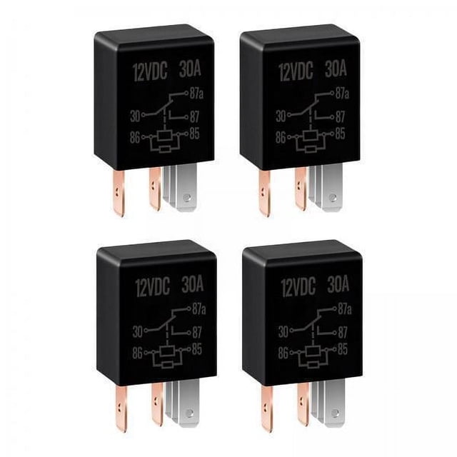 5x4 Piezas Relé Automotriz 5 Pines 12V 30A Práctico Profesional Multiusos
