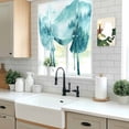 thumbnail image 5 of Teal Mountain Tie Up Curtains for Windows, Balloon Window Shades, Misty Forest Nature Woodland Pine Tree Landscape Kitchen Window Treatments Roll Up Curtain for Basement/Nursery 52"x45", 5 of 8