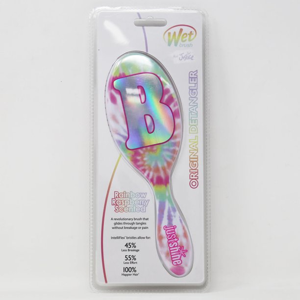 Wet Brush for Justice Raspberry Scent Rainbow Detangler Brush, Letter