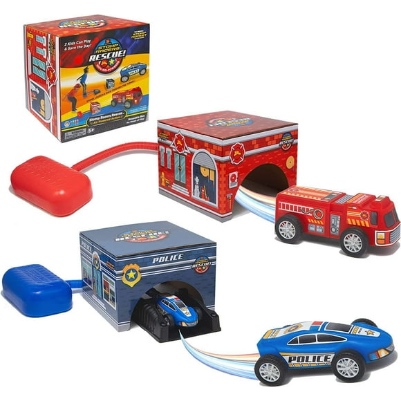 Stomp Rocket Rescue Racers, Police Car & Fire Truck