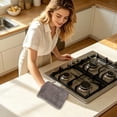 thumbnail image 6 of 10 Pack Kitchen Dish Towel Glove Style Hand Towel for Washing Dishes Cleaning Cloth - Flock Microfiber Cleaning Cloths for Countertops, Glass, Car, and Home Use - Fast Drying, Reusable, Scratch Free, 6 of 6