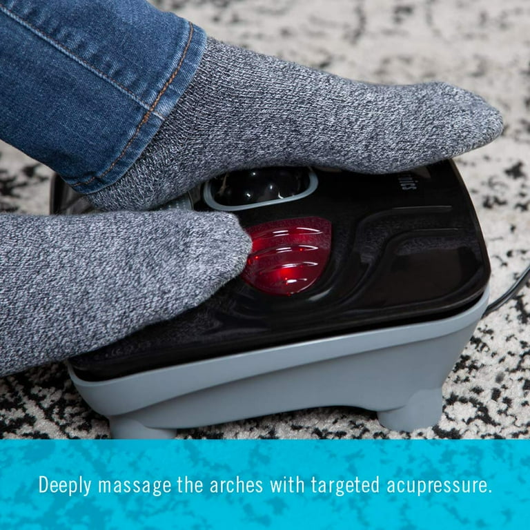 Homedics Vibration Foot Massager with Heat, Soothing Relief, FMV-400HJ-BK
