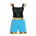 thumbnail image 4 of Mono de princesa con temática de Disney para niñas, ropa de manga voladora, una pieza, corta, sirena, Moana, Mirabel, Anna, Verano, 4 of 5