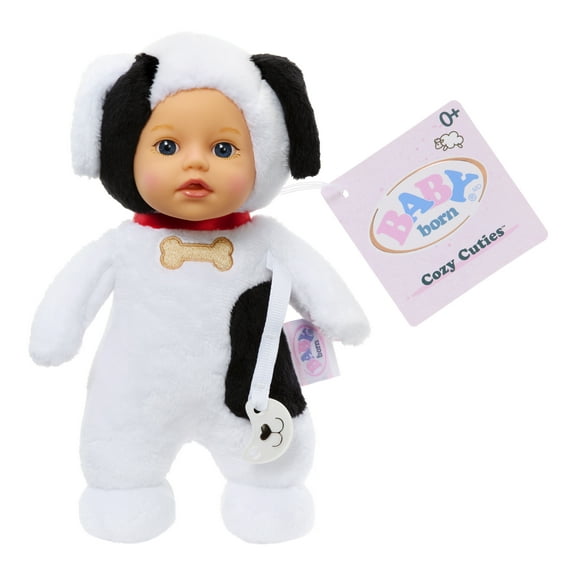 Baby Born Cozy Cuties Soft Baby Doll - Puppy with Blue Eyes, Plush for Newborn Babies Ages 0  