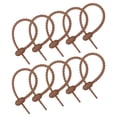 thumbnail image 1 of Unique Bargains 15 Pack Reusable Silicone Ties, 7 Inch Cable Ties, Bread Ties Coffee Color, 1 of 6