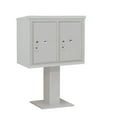 thumbnail image 4 of Salsbury Industries Pedestal Mounted 2 Door Front Load 4C Horizontal Cluster Box Unit with 2 Parcel Locker, 4 of 6