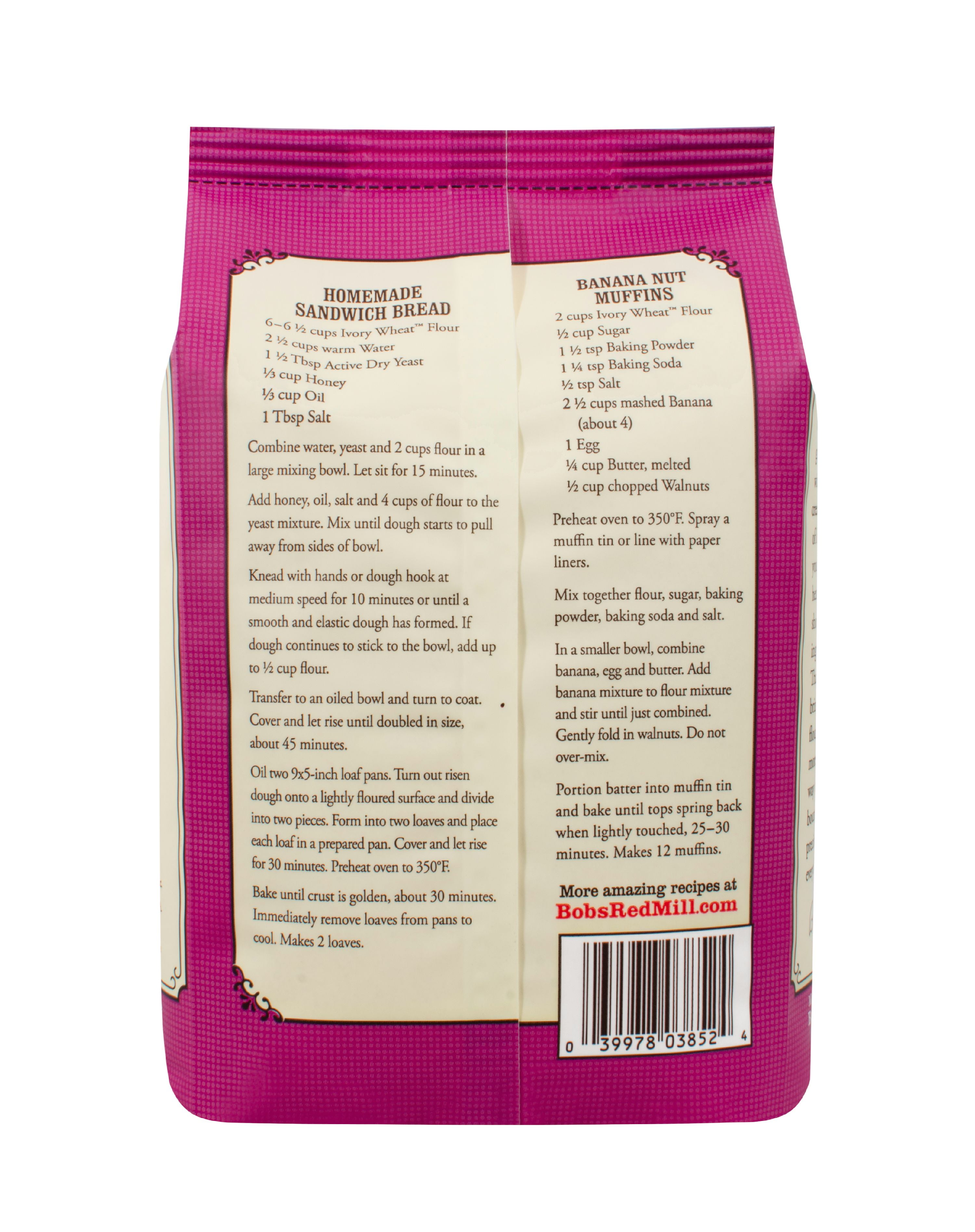 bob's red mill organic ivory wheat flour