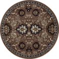 thumbnail image 1 of Art Carpet 21216 5 ft. Arbor Collection Bouquet Woven Round Area Rug, Brown, 1 of 1