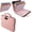 Pink, variant on Fireproof Document Box, Fireproof Organizer Safe Box with Lock, Portable Office Storage Cabinet for Letter/Legal Size Folder/Certificate