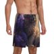 thumbnail image 2 of Fotbe Purple Flower Lazy Cat Pantalones Cortos de Pijama para Hombre, Ropa de Dormir, Pantalones de Pijama Cortos para Hombre-XX-Large, 2 of 6
