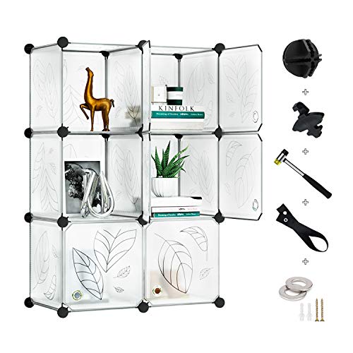 Greenstell Cube Storage Organizer, 6Cube Closet Organizer with Doors