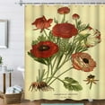 thumbnail image 2 of Plant Flower Shower Curtain 3d Printing Green Leaves Retro Bathtub Screen Waterproof Polyester Bathroom Curtains Bathroom r, 2 of 7