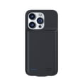 thumbnail image 1 of 6800mAh Portable Soft Edge Battery Case for Apple iPhone Wireless Charging Power Bank (Black,for iPhone 15), 1 of 5