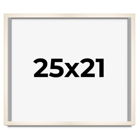 25x21 Frame White Wheat Solid Wood Picture Frame | Moulding Width 0.75 Inches | Interior Depth 0.5