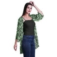 thumbnail image 3 of Moomaya Womens Gerorgette Cover Ups For Swimwear Printed Long Sleeve Short Shrug, 3 of 5